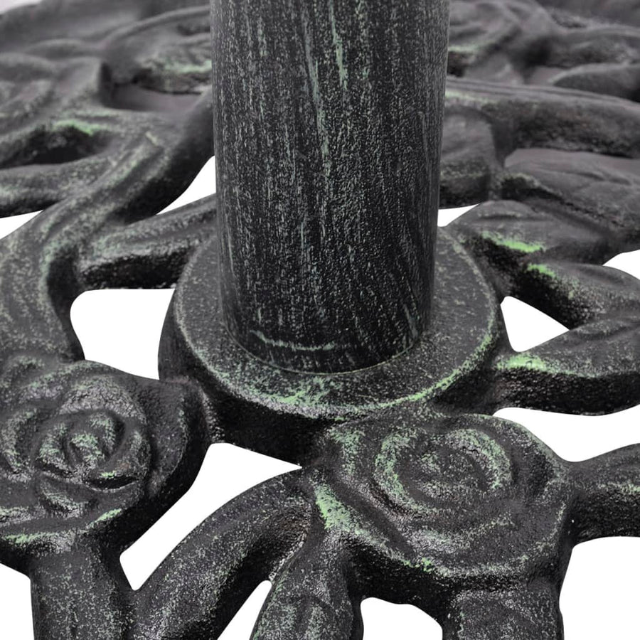 Parasolvoet 12 Kg 48 Cm Gietijzer 48 x 48 x 32.5 cm Zwart en groen