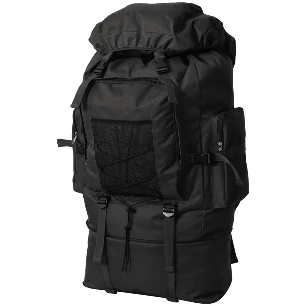 Rugzak legerstijl XXL 100 L zwart 100 l Zwart