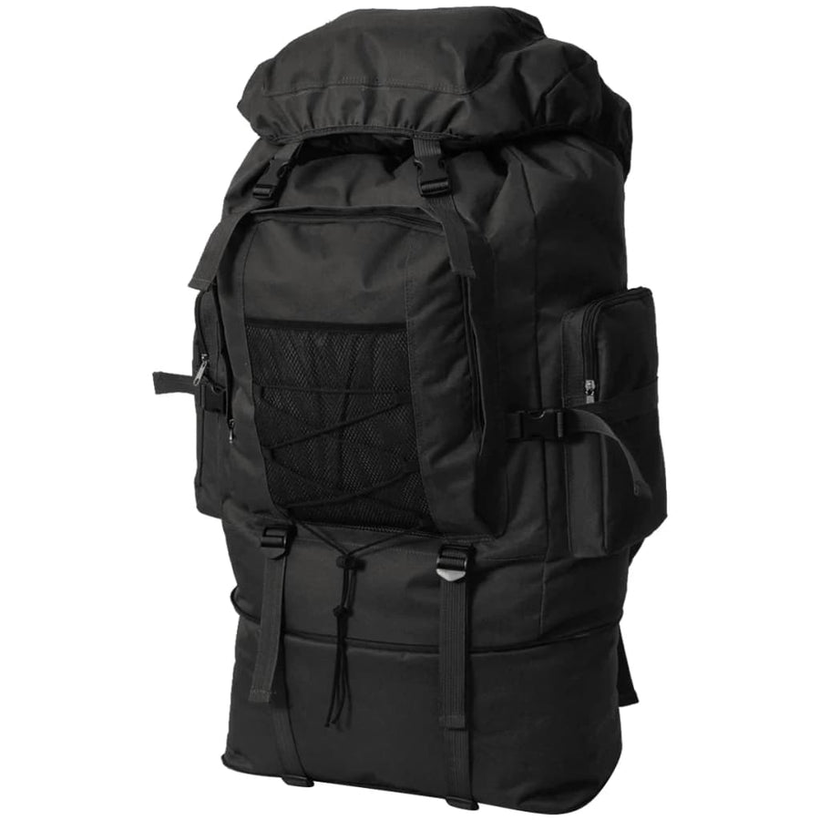 Rugzak legerstijl XXL 100 L zwart 100 l Zwart
