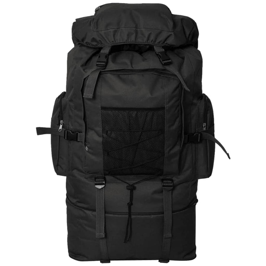Rugzak legerstijl XXL 100 L zwart 100 l Zwart