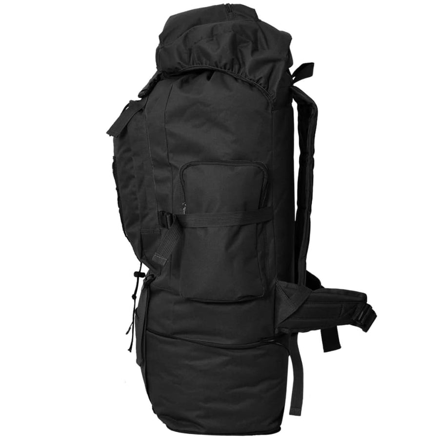 Rugzak legerstijl XXL 100 L zwart 100 l Zwart