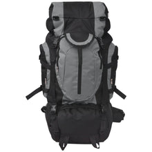 Rugzak hiking XXL 75 L zwart en grijs Grijs