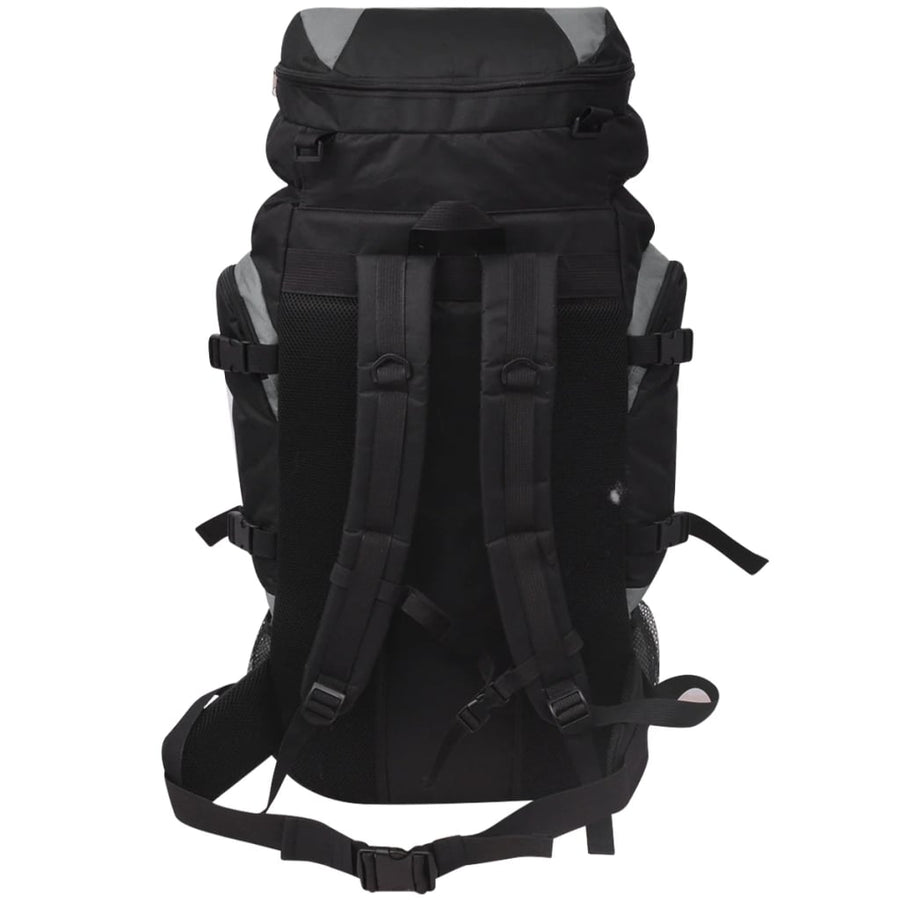 Rugzak hiking XXL 75 L zwart en grijs Grijs