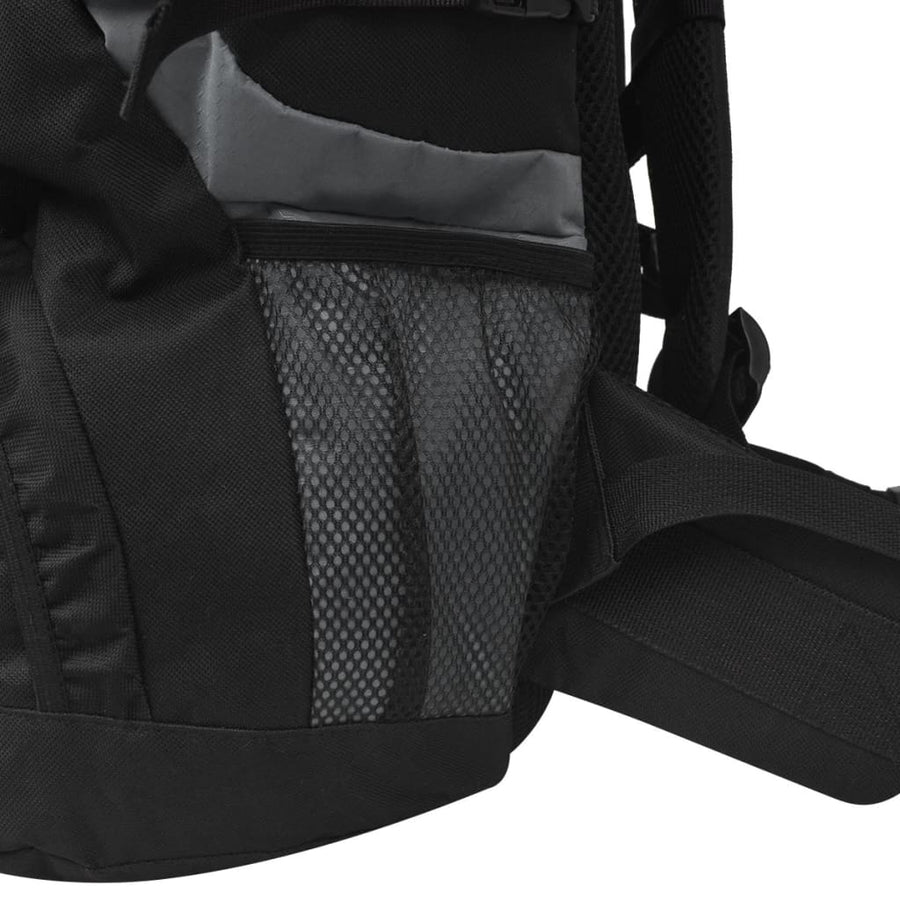 Rugzak hiking XXL 75 L zwart en grijs Grijs