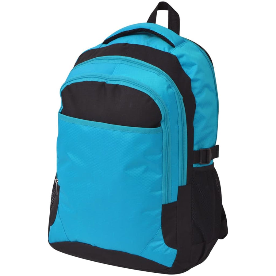 Rugzak voor school 40 L zwart en blauw Blauw