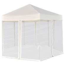 Partytent Pop-Up Zeshoekig Met 6 Zijwanden 3,6X3,1 M Wit Crème