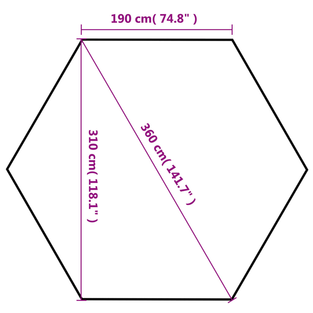 Partytent Met Zijwanden Pop-Up Zeshoekig 3,6X3,1 M Donkerblauw