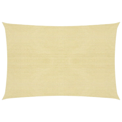Zonnescherm Hdpe Rechthoekig Beige 4 x 6 m