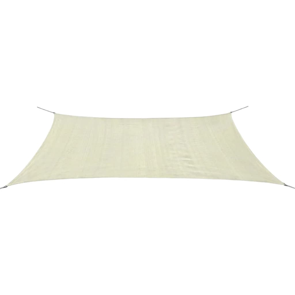 Zonnescherm Hdpe Rechthoekig 4X6 M Crémekleurig Crème 4 x 6 m