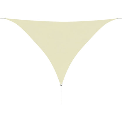 Zonnescherm Driehoekig 3,6X3,6X3,6 M Oxford Stof Wit 3.6 x 3.6 x 3.6 m Crème