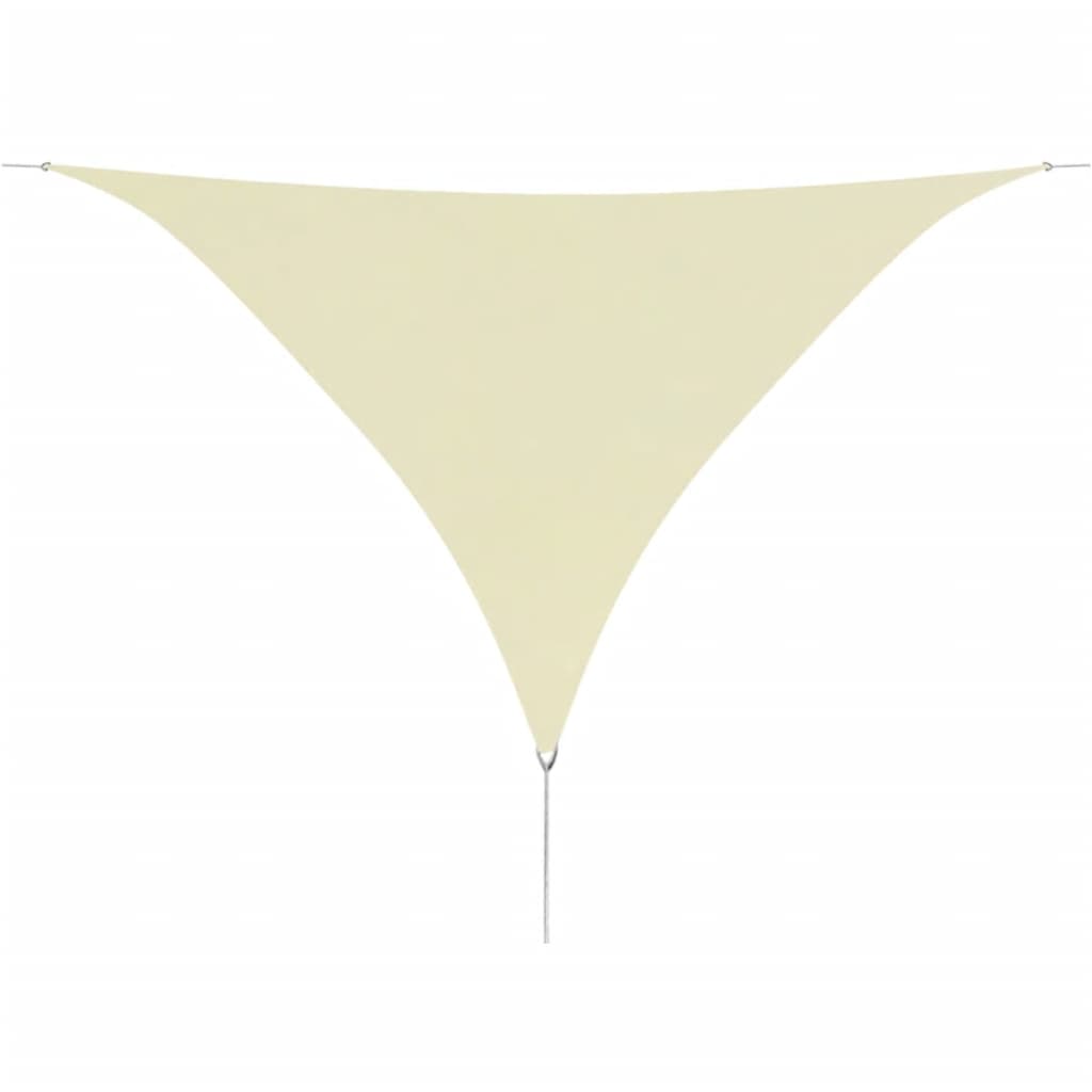 Zonnescherm Driehoekig Oxford Stof Kleurig 5 x 5 x 5 m Crème