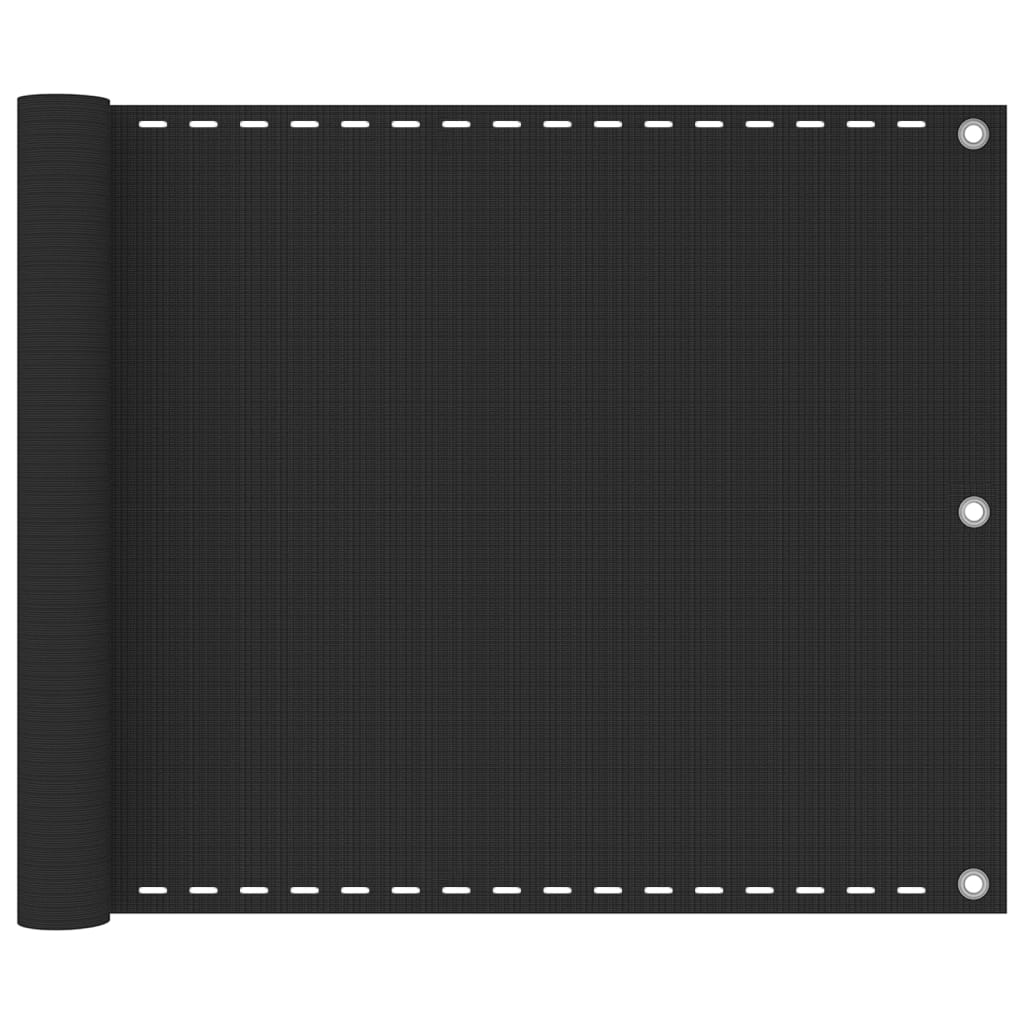 Balkonscherm Hdpe Antraciet 75 x 400 cm