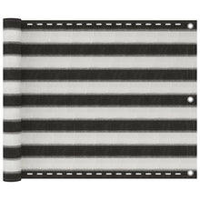 Balkonscherm Hdpe Antraciet En Wit 75 x 400 cm