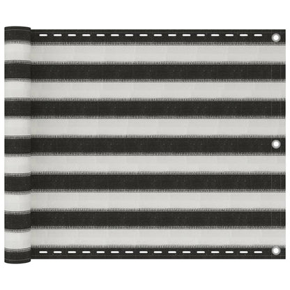 Balkonscherm Hdpe Antraciet En Wit 75 x 400 cm