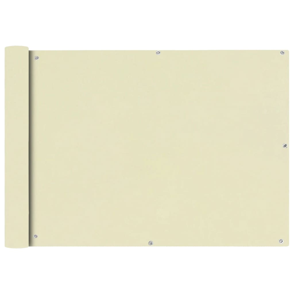 Balkonscherm Oxford textiel 75x400 cm crème 75 x 400 cm