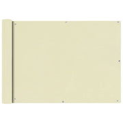 Balkonscherm 75x400 cm crème textiel