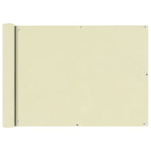 Balkonscherm Oxford textiel 75x400 cm crème 75 x 400 cm