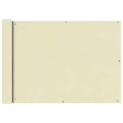 Balkonscherm Oxford textiel 75x400 cm crème 75 x 400 cm