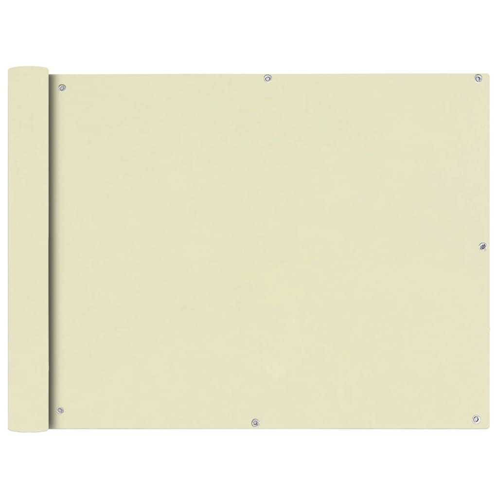 Balkonscherm Crémekleurig Oxfordtextiel Crème 90 x 400 cm