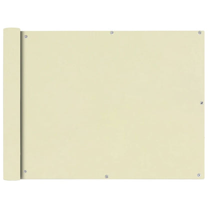 Balkonscherm Crémekleurig Oxfordtextiel Crème 90 x 400 cm