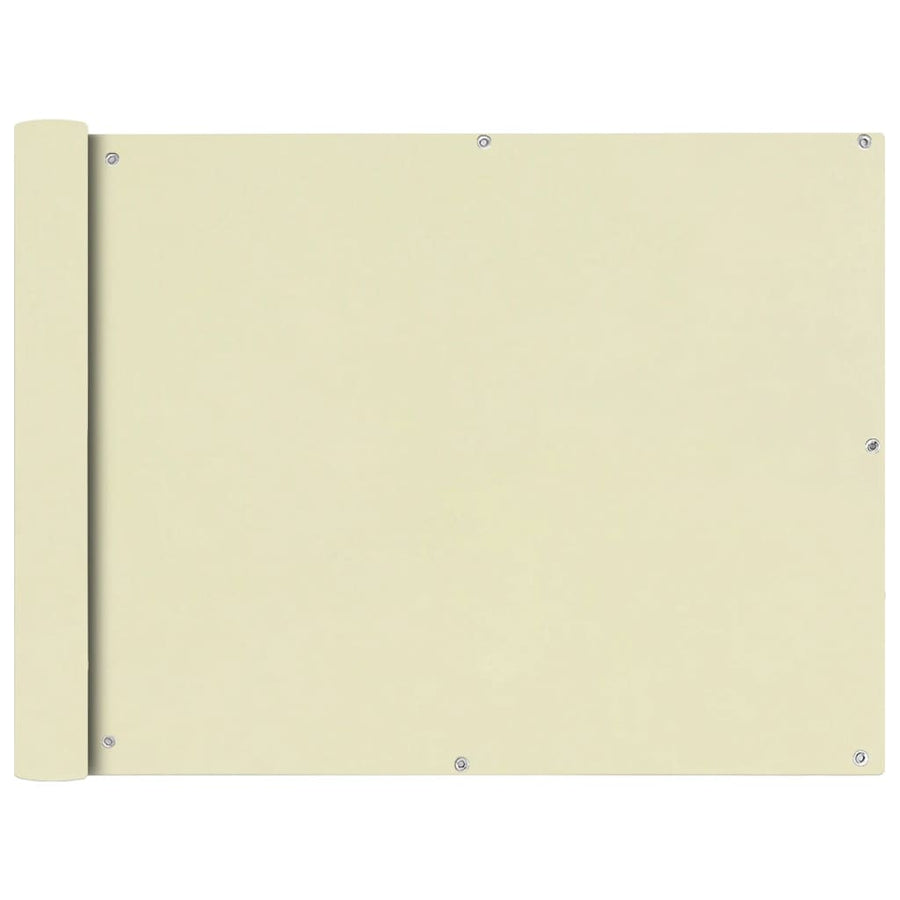 Balkonscherm Crémekleurig Oxfordtextiel Crème 90 x 400 cm