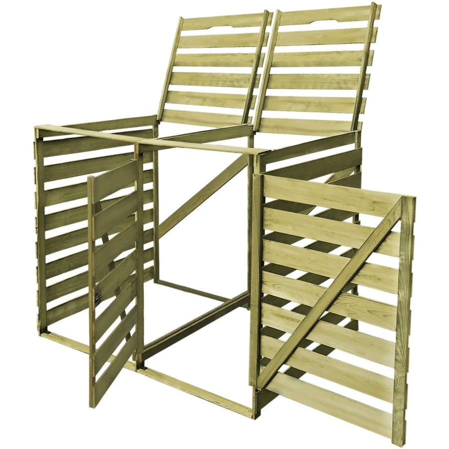 Containerberging Dubbel 240 L Geïmpregneerd Hout 2 containers