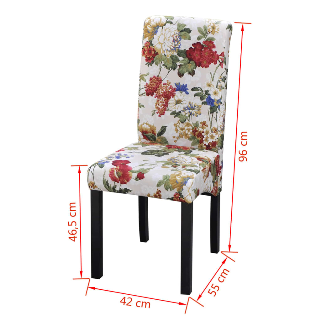 Eetkamerstoelen Stof Meerkleurig 6
