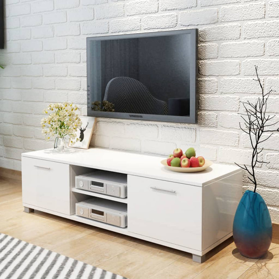 Tv-Meubel 20X40,5X35 Cm 120 x 40.5 x 35 cm Hoogglans wit