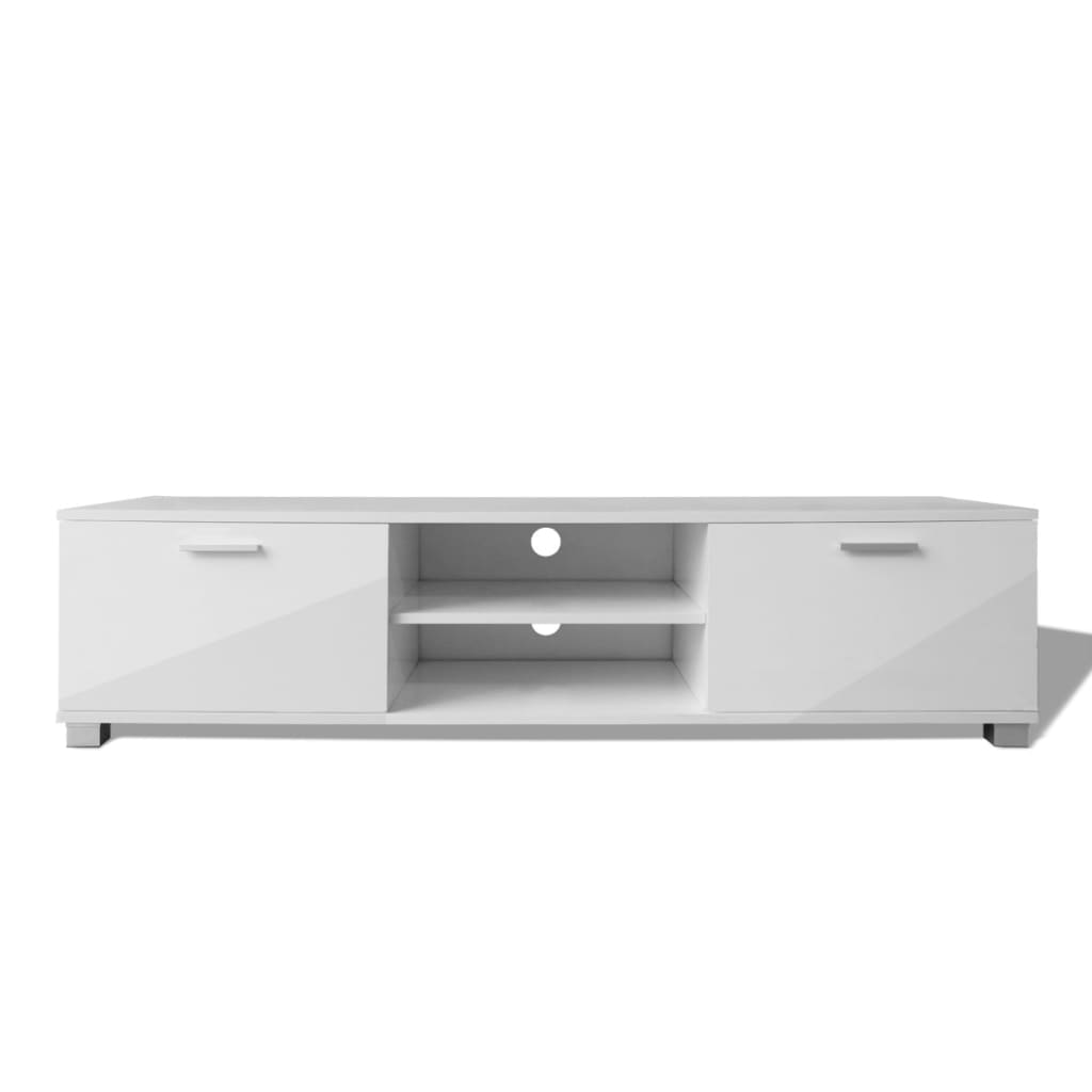 Tv-meubel 140x40,5x35 cm hoogglans wit
