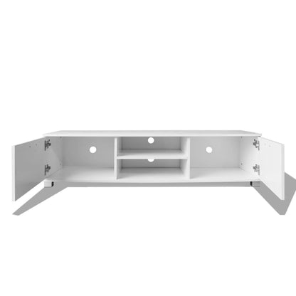 Tv-meubel 140x40,5x35 cm hoogglans wit