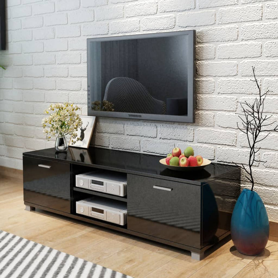 Tv-Meubel 40X40,5X35 Cm 140 x 40.5 x 35 cm Hoogglans zwart