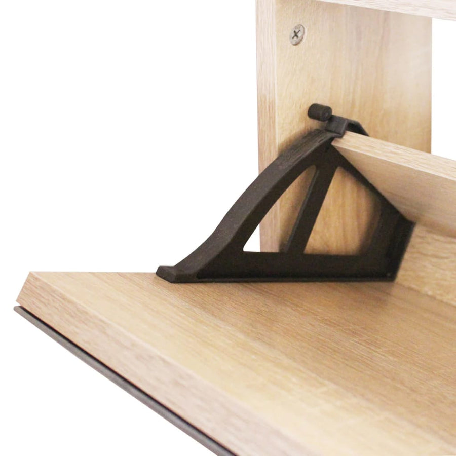 Schoenenkast Tweelaags Met Spiegel 63 x 17 x 67 cm Eiken