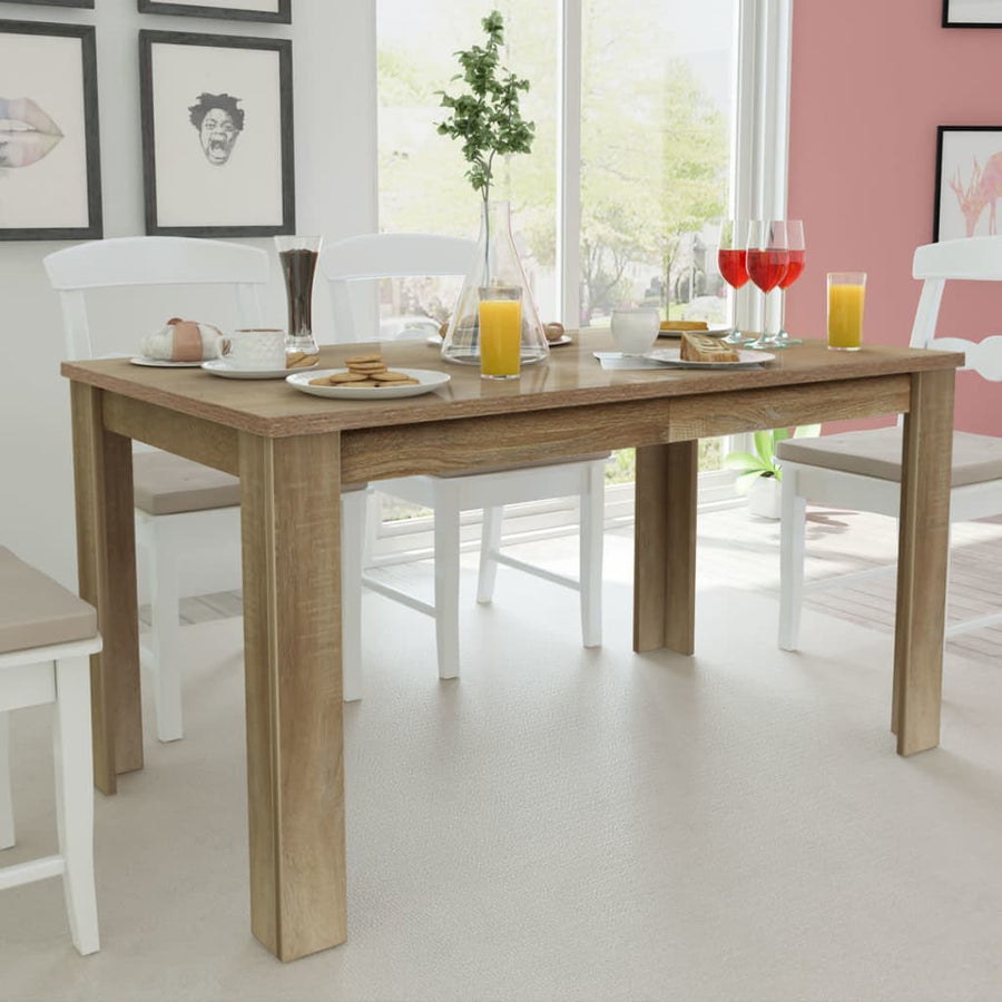 Eettafel 40X80X75 Cm Eikenkleurig Bruin