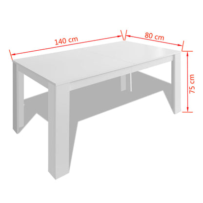 Eettafel 40X80X75 Cm Wit