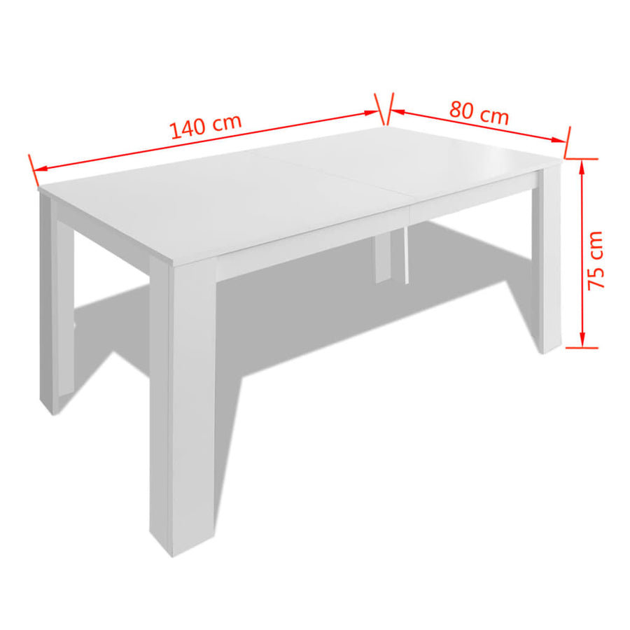 Eettafel 40X80X75 Cm Wit