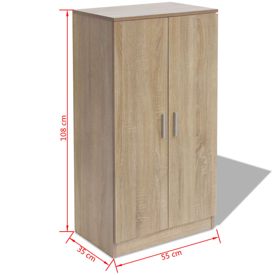 Schoenenkast 7 Planken Eiken