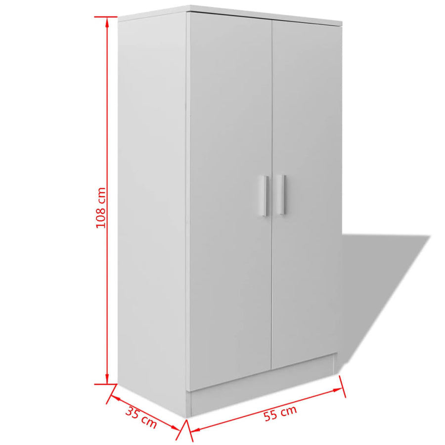 Schoenenkast Met 7 Schappen Wit