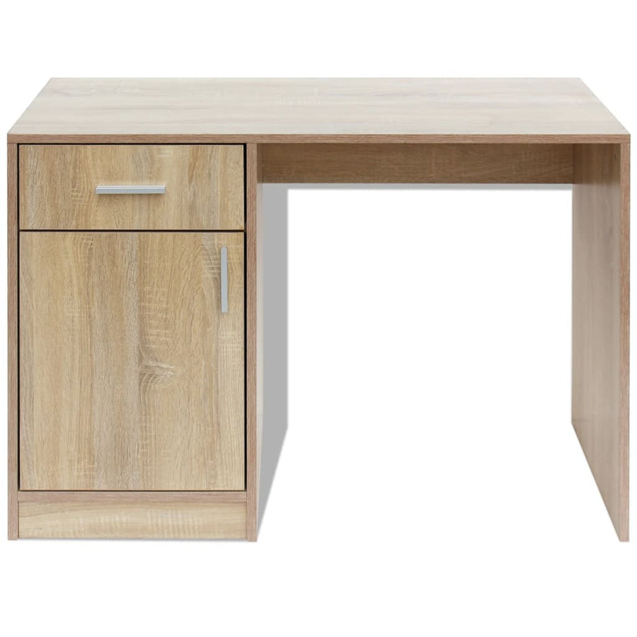 Bureau met lade en kastje 100x40x73 cm eiken Eiken