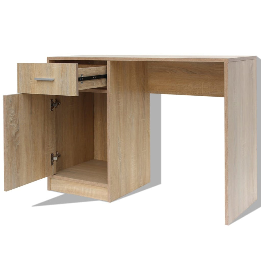 Bureau met lade en kastje 100x40x73 cm eiken Eiken