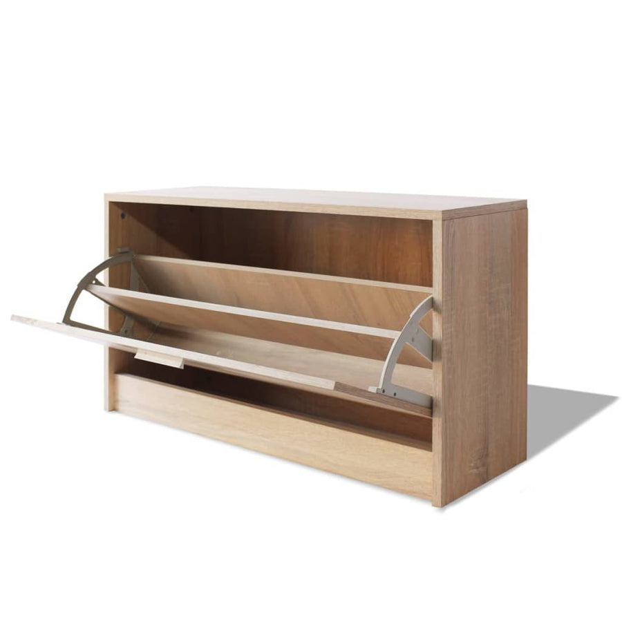 Schoenenopbergbank 80X24X45 Cm Kleurig Eiken