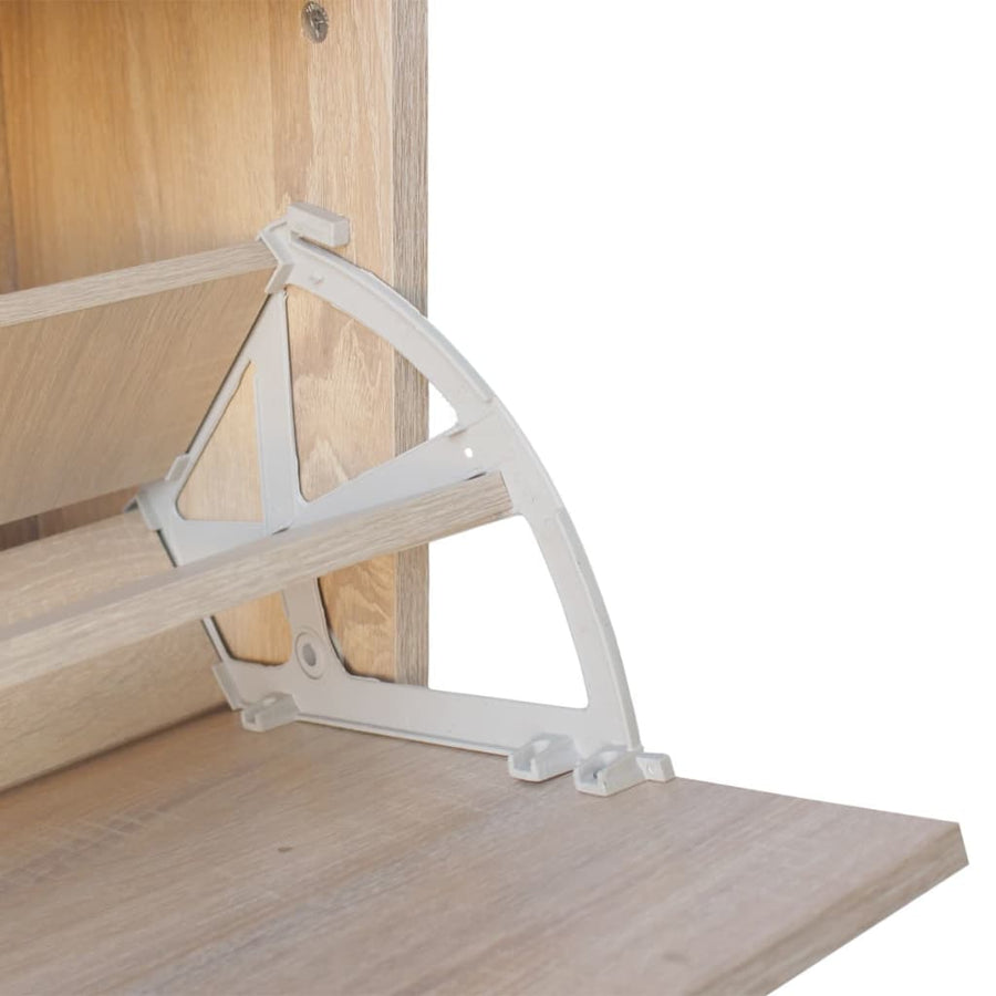 Schoenenopbergbank 80X24X45 Cm Kleurig Eiken
