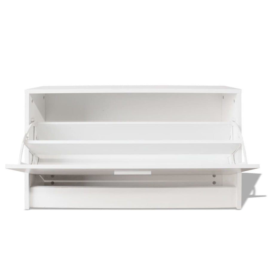 Schoenen opbergkast 80x24x45 cm wit Wit