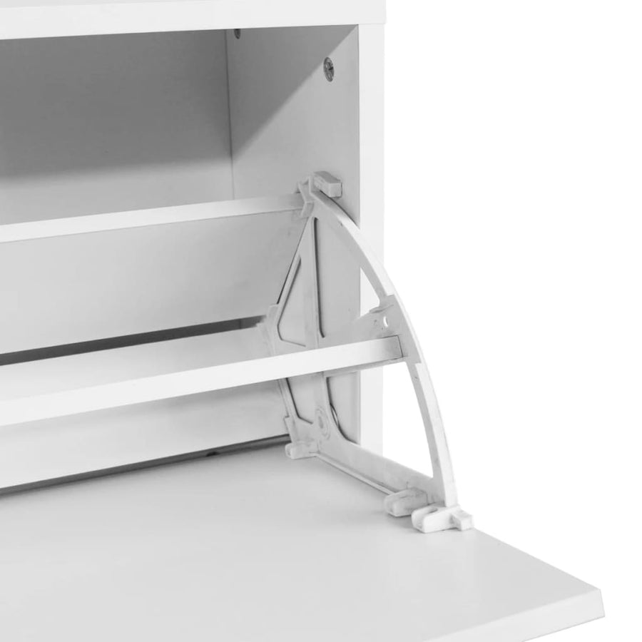 Schoenen opbergkast 80x24x45 cm wit Wit
