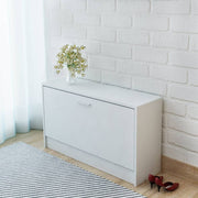 Schoenenkast 80x24x45 cm wit MDF spaanplaat