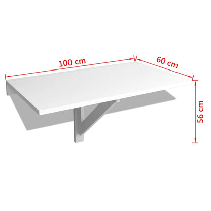 Wandtafel Inklapbaar 00X60 Cm Wit
