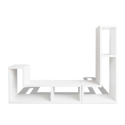 Tv-Meubel Dubbel L-Vormig Wit