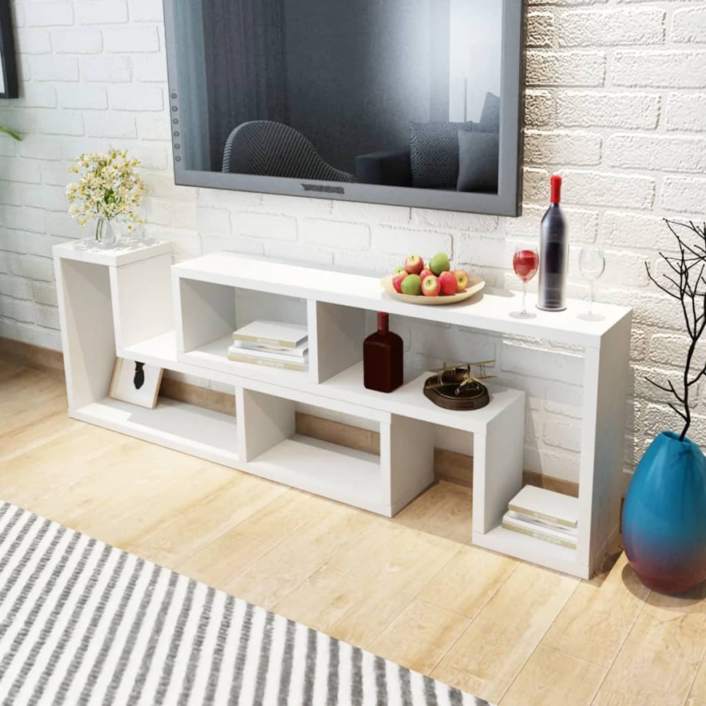 Tv-Meubel Dubbel L-Vormig Wit