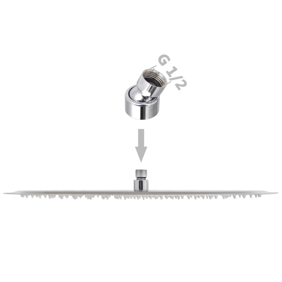 Regendouchekop roestvrij staal 50cm rond 1 Ø 50 cm