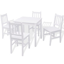 -Delige Eetkamerset Grenenhout 5 Wit