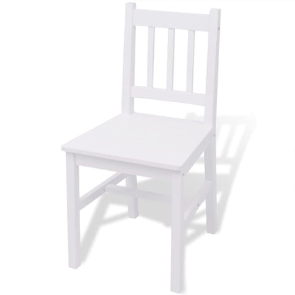 -Delige Eetkamerset Grenenhout 5 Wit
